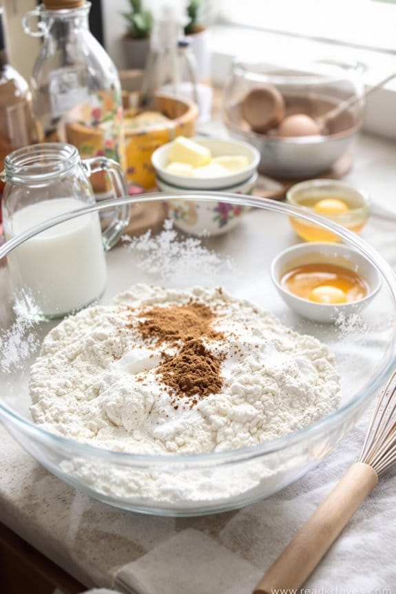 thoroughly mix batter ingredients