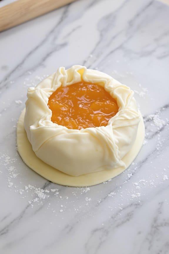 wrap brie with pastry